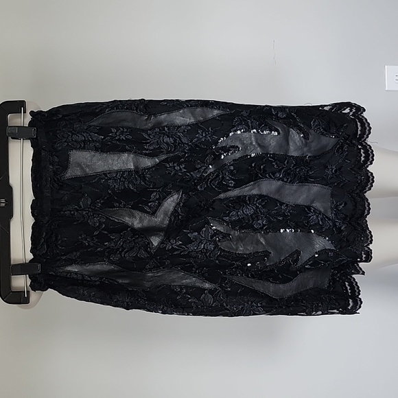 Marni Knits vintage black lace scallop hem skirt-M - Picture 3 of 6